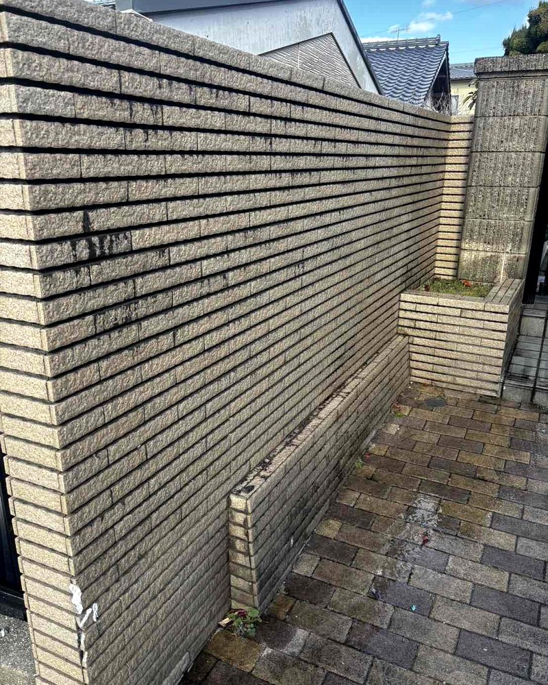 外壁塗装前のブロック塀